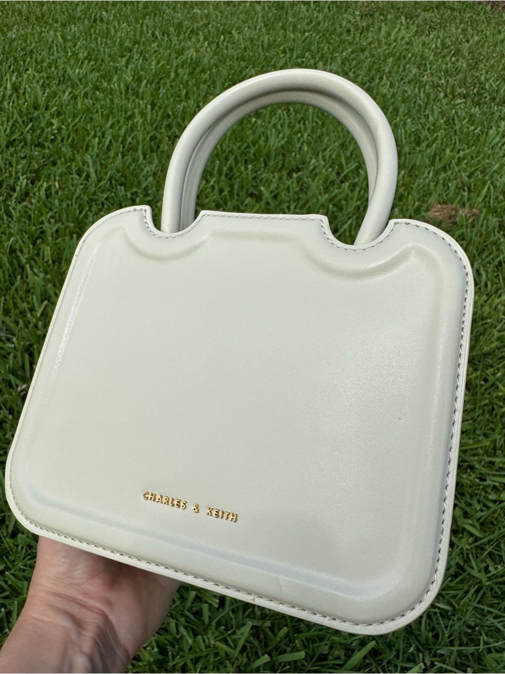 Charles & Keith Perline Sculptural Top Handle Bag